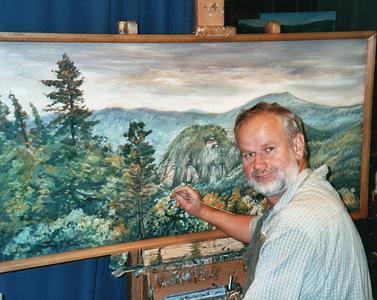 K.W. Weber bei der Arbeit