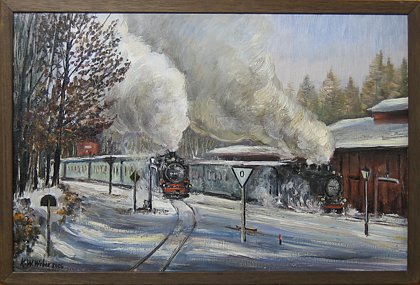 Doppelausfahrt in Bertsdorf im Winter Doppelausfahrt in Bertsdorf im Winter